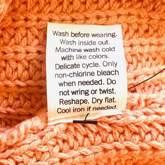 NWT SONOMA Women Long Sleeve Pullover Round Neck Orange Knit Sweater Plus Sz 4X - Picture 14 of 14